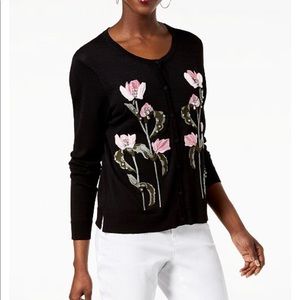 Embellished floral cardigan INC designed for Macys